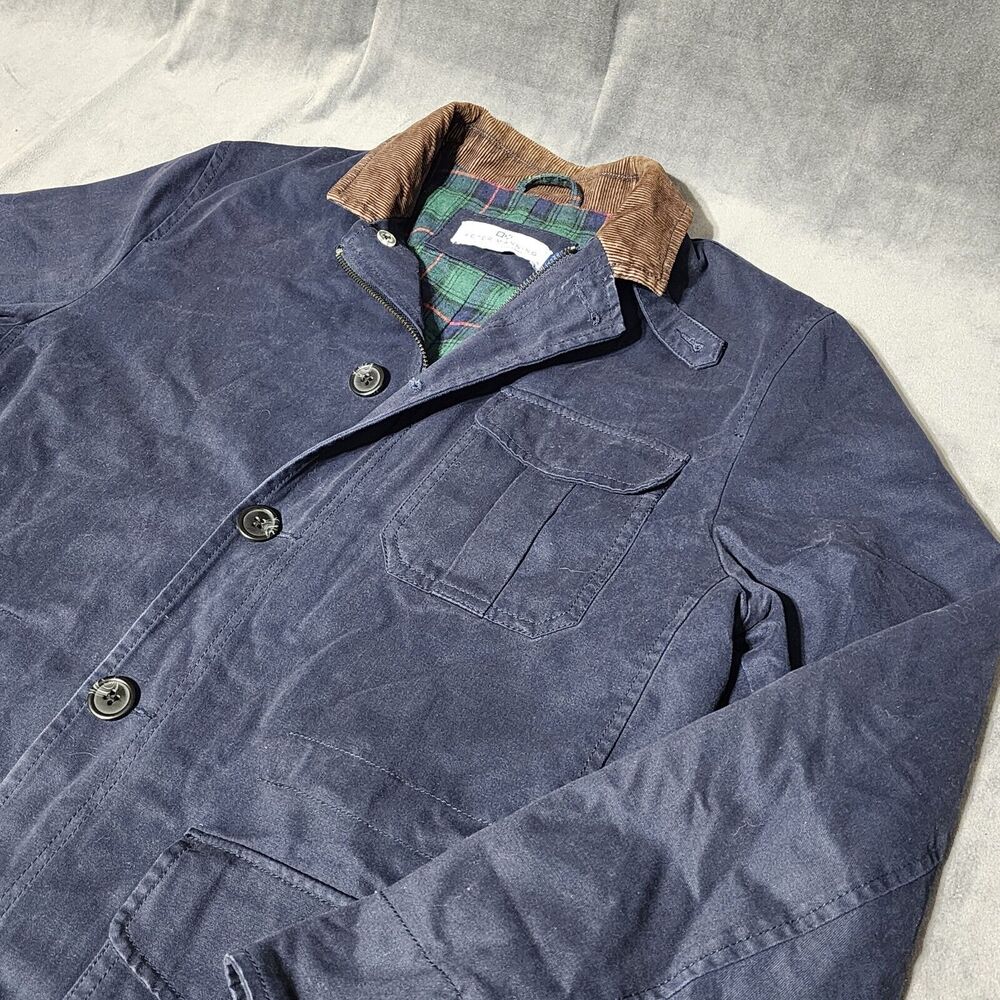 Peter Manning Jacket Mens 4 Navy Blue Coat Tribeca Field Barn Chore Flannel Line